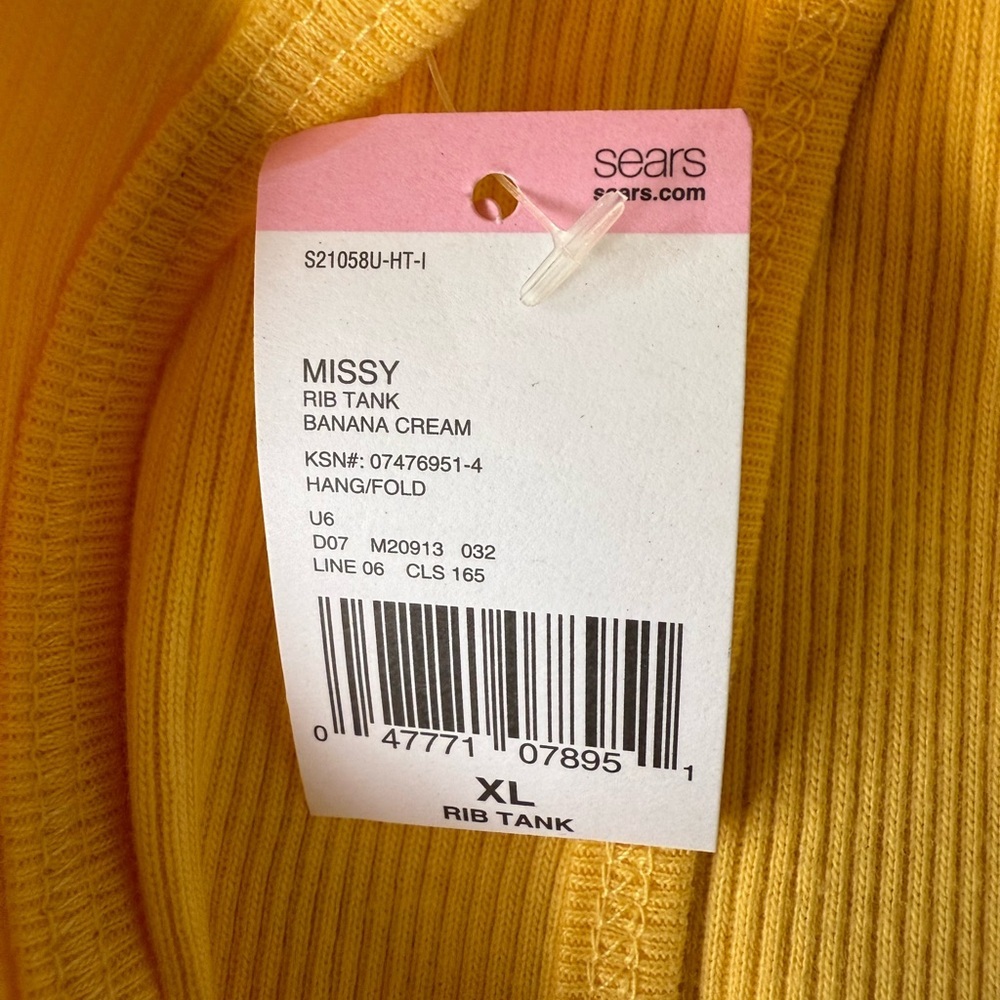 Laura Scott Yellow Missy Ribbed Tank Top - Picture 3 of 6